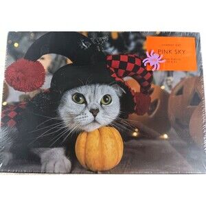Scaredy Cat Halloween Jumble NEW 1000 Piece Jigsaw Puzzle 19" x 26" by Pink Sky